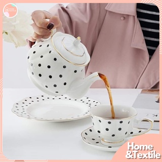 ชุดกาน้ำชา พร้อมแก้วกาแฟ ลายจุด| ลาย Sweet Polka dots