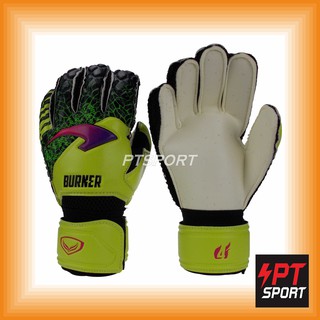 ถุงมือผู้รักษาประตู ถุงมือโกล์ว GRAND SPORT 333433 BURNER 4 LATEX+FOAM มี Finger Save เขียวดำ