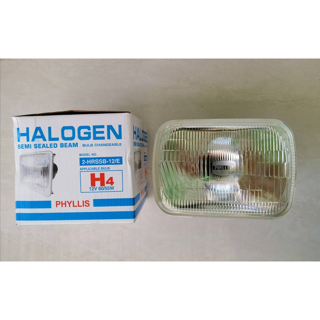 ไฟหน้า เหลี่ยมใหญ่ เปลี่ยนหลอดH4 12V,24V ได้ ไต้หวัน ราคาดวงละ 200บาท