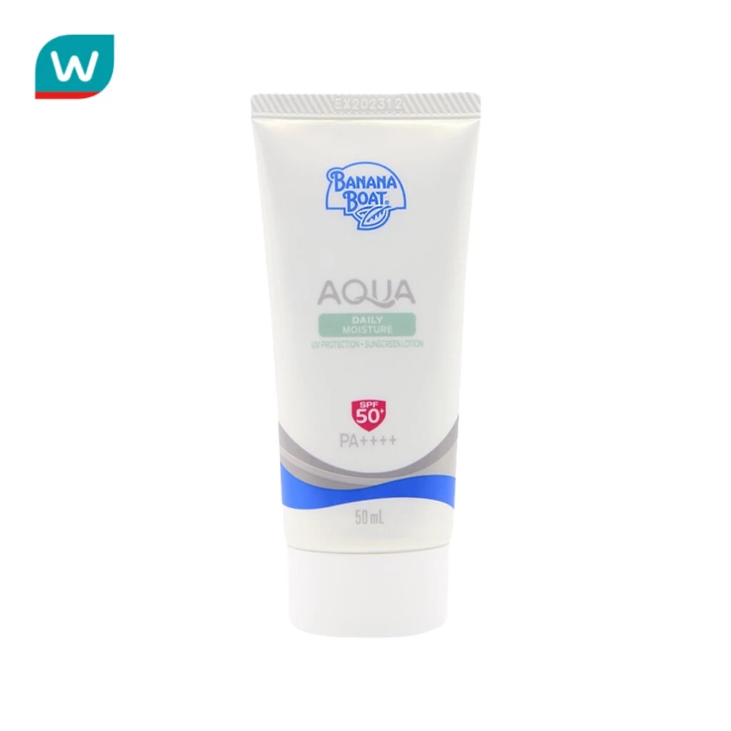 Banana บานาน่า โบ๊ท อควา เดลี่ มอยส์เจอร์ ยูวี โพรเทคชั่น ชันสกรีน โลชั่น SPF50+PA++++ 50 มล