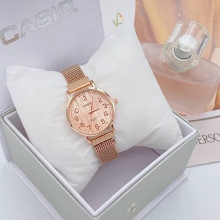 casio สายแม่เหล็ก ครบสีหน้าปัดลายทาง หน้าปัด 3.0 ตัวเรือนเป็นสแตนเลส