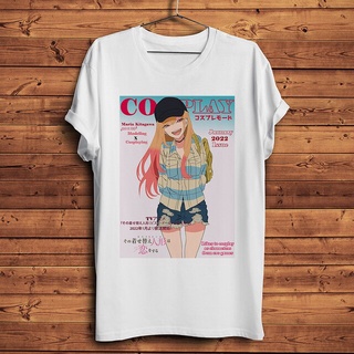 Gildan เสื้อยืด ผ้าฝ้าย 100% พิมพ์ลายอนิเมะ Waifu Marin Kitagawa สีขาว สําหรับผู้ชายสามารถปรับแต่งได้