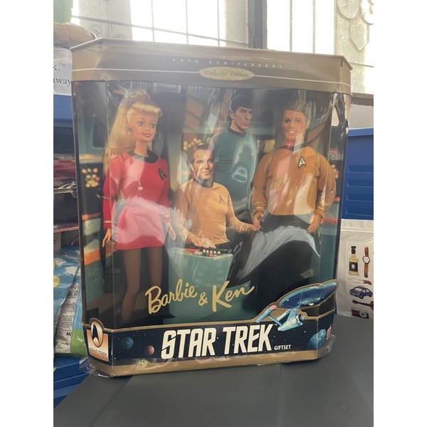Barbie บาร์บี้แท้100% 12" Barbie &amp; Ken Star Trek Gif Box Set 1996