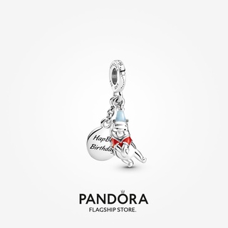 Pandora จี้ตุ๊กตาดิสนีย์ หมีพูห์ ของขวัญวันเกิด สําหรับสุภาพสตรี p825