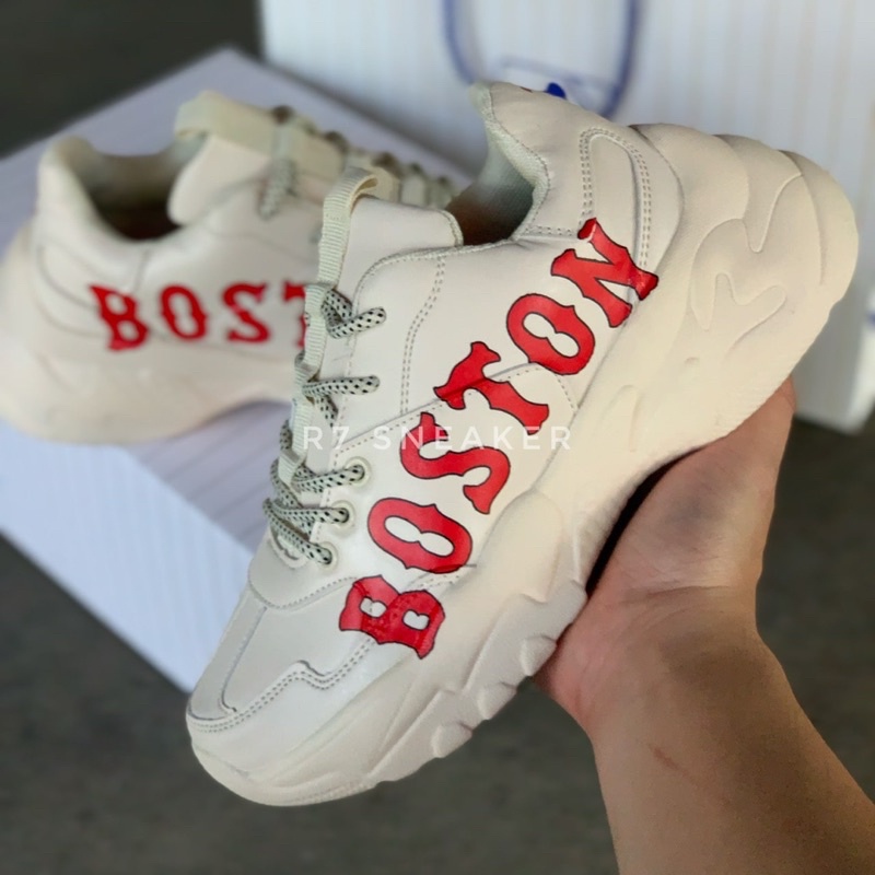 [พร้อมส่ง] รองเท้า MLB NY Boston รองเท้าผ้าใบสไตล์เกาหลี ผ้าใบกุชชี่