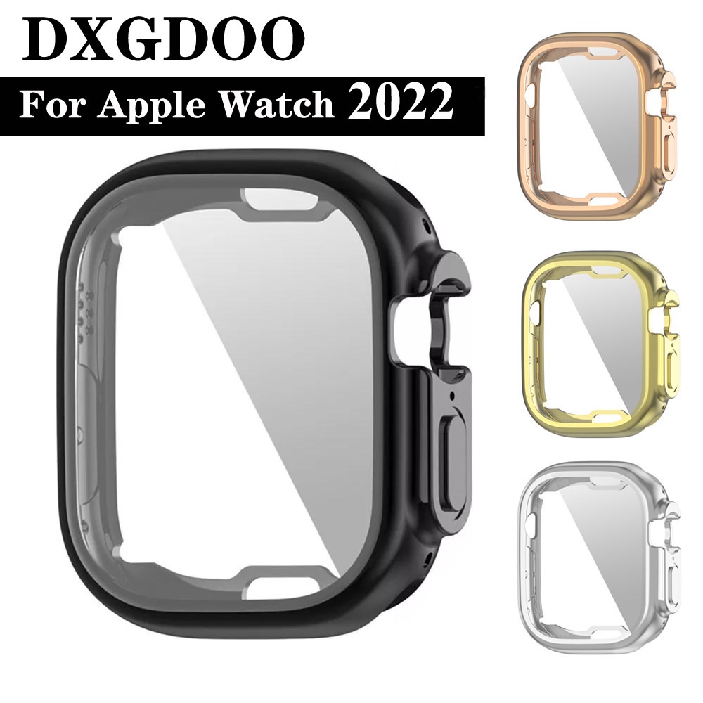 DXGDOO 360 Full Soft Clear TPU Screen Protector สําหรับ Apple Watch Series 8 Pro 49 มม.45 มม.ซิลิโคน