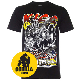 Gorilladumb เสื้อยืดลายวงดนตรี คิส Kiss Hard Rock