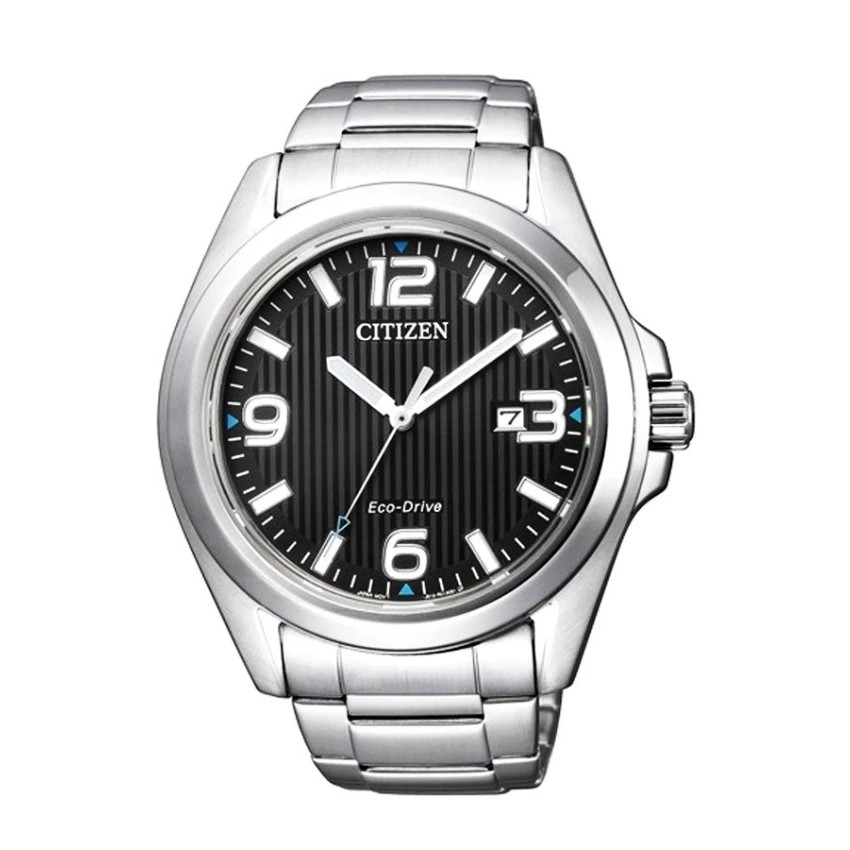 CITIZEN Eco-Drive Joy Man Men's Watch Silver/Black Stainless Strap รุ่น AW1430-51E