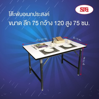 STG  โต๊ะพับเอนกประสงค์ โฟเมก้า ขนาด 75x120x75 ซม.