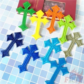 ❀ Cross สีสันสดใส (26 สี)แผ่นแปะรีด ❀ 1 ชิ้น Diy เย็บบนเหล็กบนแพทช์ป้าย