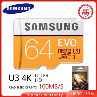 SAMSUNG Memory Card EVO 32GB 512GB 128GB 64GB Micro SD Class10 4K Ultra HD MicroSD Card C10 UHS