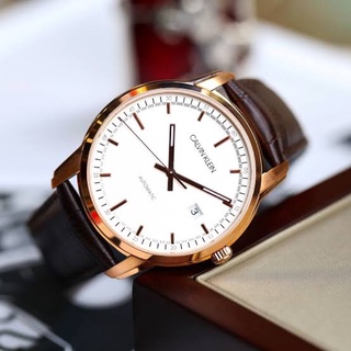 Calvin Klein Rose gold Automatic movement นาฬิกาเคลวินไคลน์ ระบบออโตเมติก