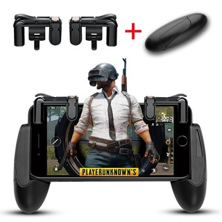 Shooter Controller PUBG เครื่องเล่นเกมมือถือ L1 R1 ปุ่มเล็งเป้าหมายและ 1 Gamepad