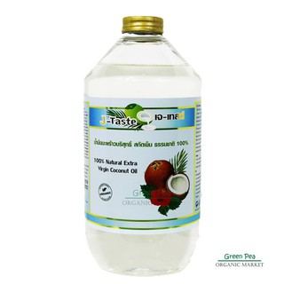 J-Taste, น้ำมันมะพร้าวสกัดเย็น 1,000 มล. 100% Organic &amp; Natural Extra virgin Coconut oil