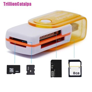 (trillion) เครื่องอ่านการ์ดหน่วยความจํา usb 4 in 1 สําหรับ ms - pro tf micro sd