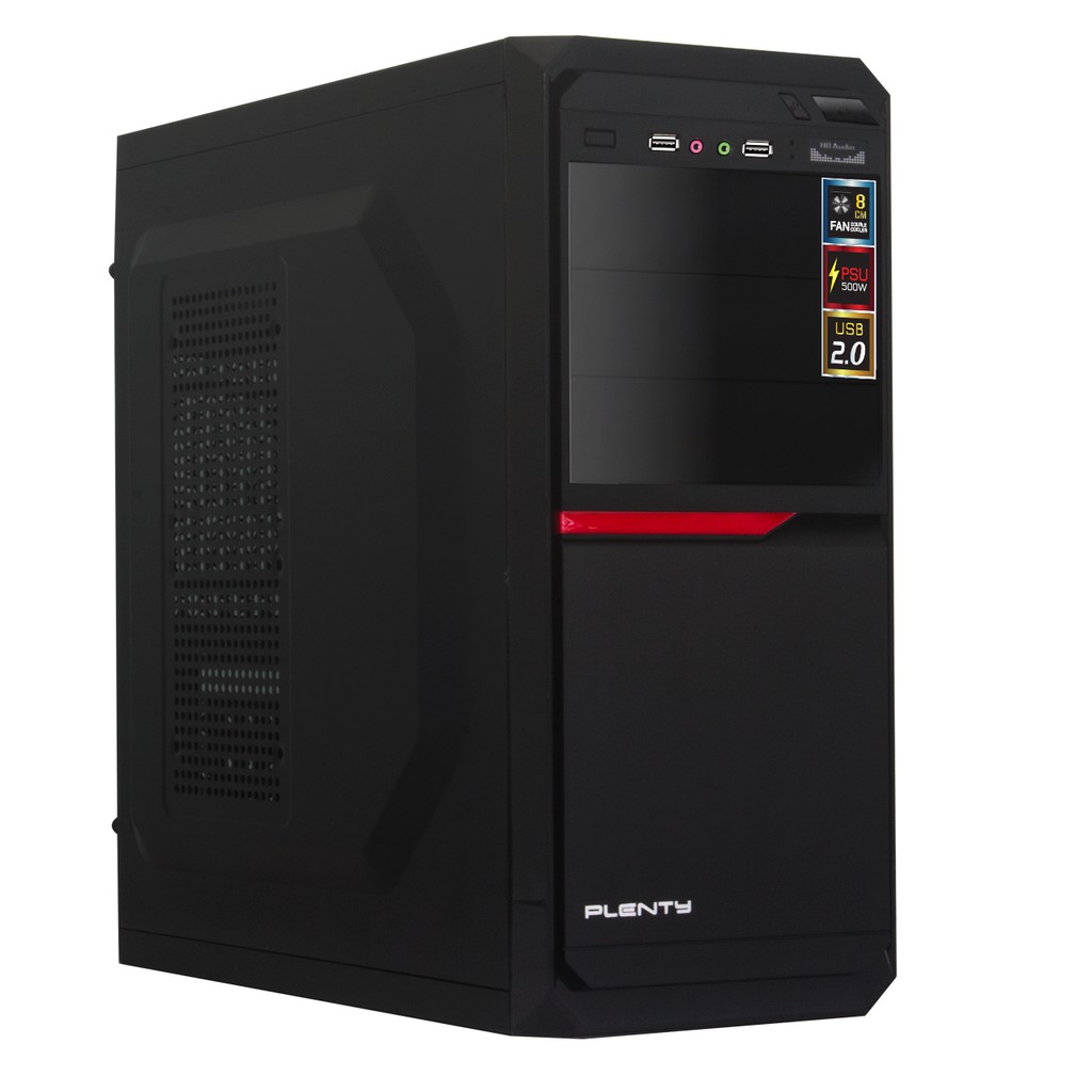 CASE (เคส+พาวเวอร์) PLENTY รุ่น PACE + Power Supply 500w มาตรฐาน ATX, M