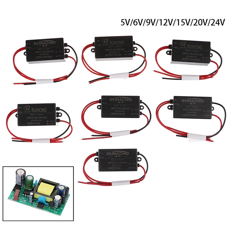 โมดูลจ่ายไฟตัวแปลง Ac- 220V ถึง Dc5V 6V 9V 12V 15V 20V