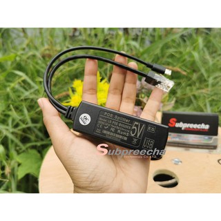 Poe Splitter Micro USB  อุปกรณ์​แยกสาย Lan 48V To 5V/2.4A (ใ…