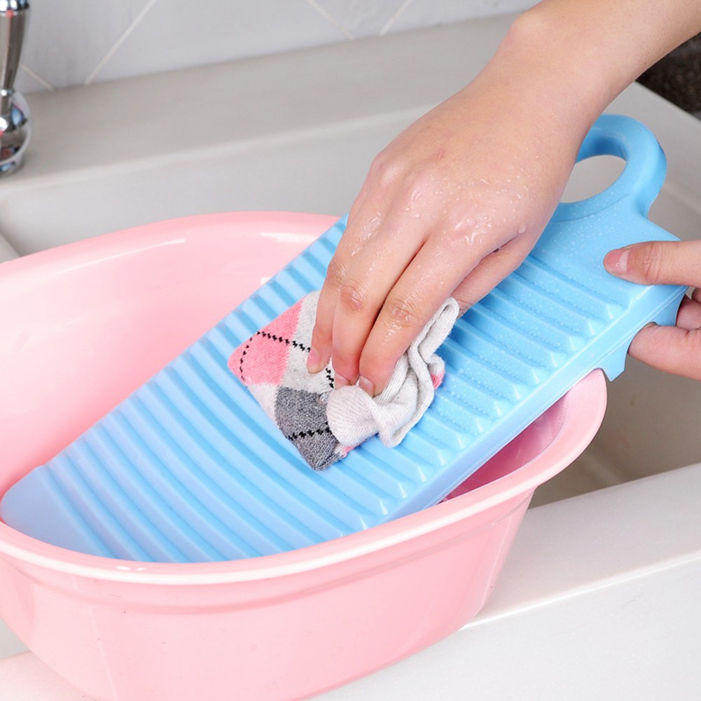 พลาสติกขนาดเล็ก Antislip Washboard กระดานซักผ้าเสื้อทําความสะอาดซักรีดสําหรับเด็กเสื้อผ้า Mini-hand ล้างแผ่น