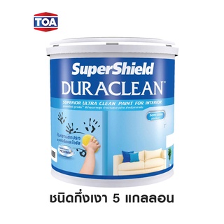 SuperShiel Duraclean สีทาภายใน ซุปเปอร์ชิลด์ ดูราคลีน ชนิดกึ่งเงา (D100 สีขาว / 5 แกลลอน)