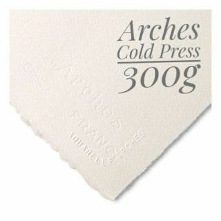 C กระดาษสีน้ำ อาร์เช่ Arches ตัดขนาด A1(76x56) A2(56x38) A3(38x28)  กึ่งหยาบ (Cold Press)