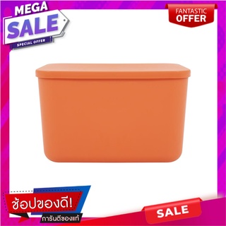 กล่องเก็บของ มีฝา STACKO MARU S 26x18x16 ซม. สีส้ม กล่องเก็บของ STORAGE BOX WITH LID STACKO MARU S 26X18X16CM ORANGE อุป