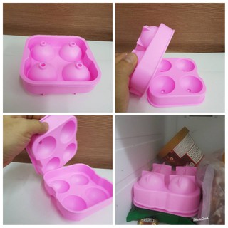 Ice Cube Maker Ice แม่พิมพ์ซิลิโคนทำน้ำแข็งก้อนกลม แม่พิมพ์ทำน้ำแข็งก้อน(ดำ)