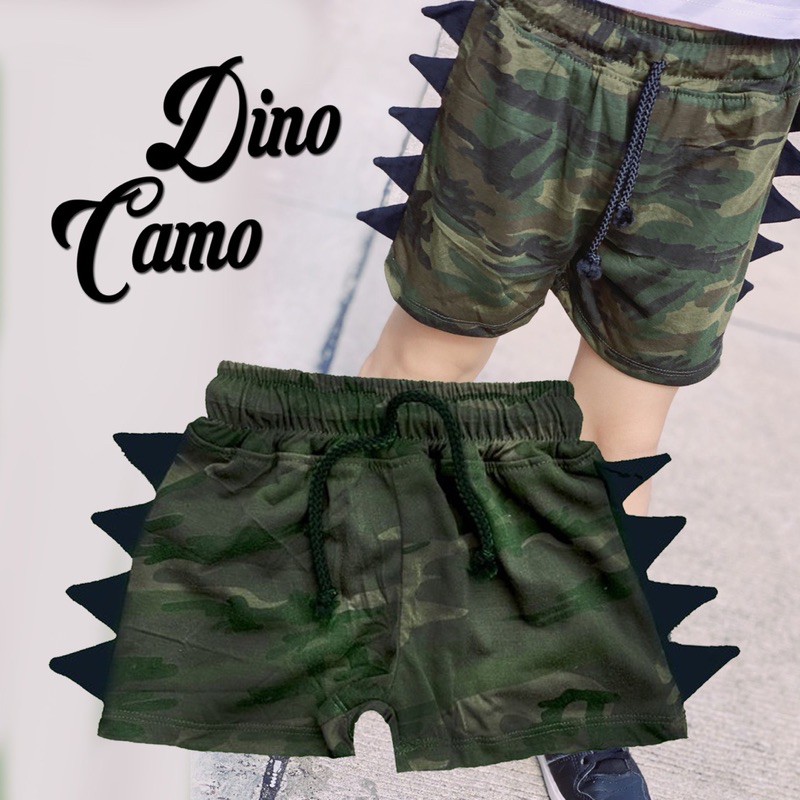 Dino camo short ขาสั้นไดโนลายทหาร(PBP67) ขาสั้นทหาร