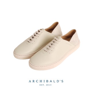 รองเท้า - Archibalds CANVAS JUXTAPOSE - Archibalds ผ้าใบหนังแท้ สีครีม