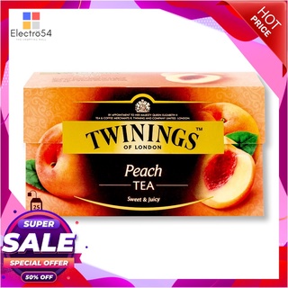 ทไวนิงส์ ชาพีช 2 กรัม x 25 ซองชาและผงชงดื่มสมุนไพรTwinings Peach Tea 2 g x 25 Tea Bags