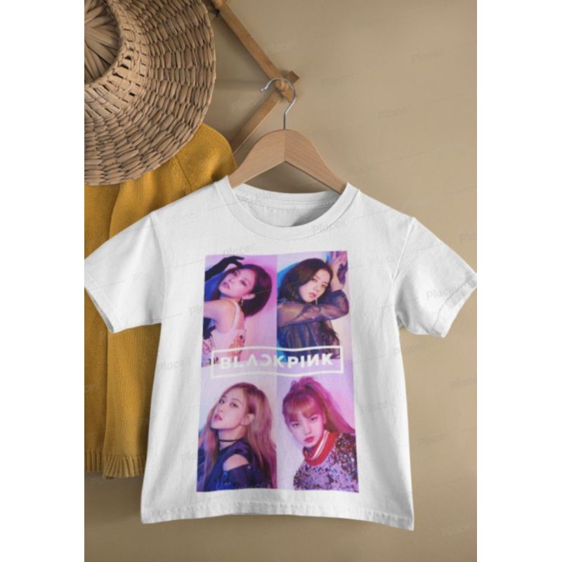 ราคาถูกBLACKPINK T-SHIRTS FOR KIDS 1-12 YEARS OLD UNOFFICIAL MERCH Batch 1 LISA JENNIE JISOO ROSÉ S-