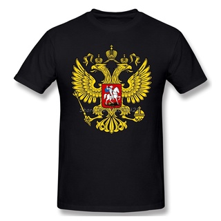 เสื้อยืดวินเทจเสื้อยืดแขนสั้นลําลอง ผ้าฝ้าย พิมพ์ลาย Russia แฟชั่นสําหรับผู้ชายS-3XL