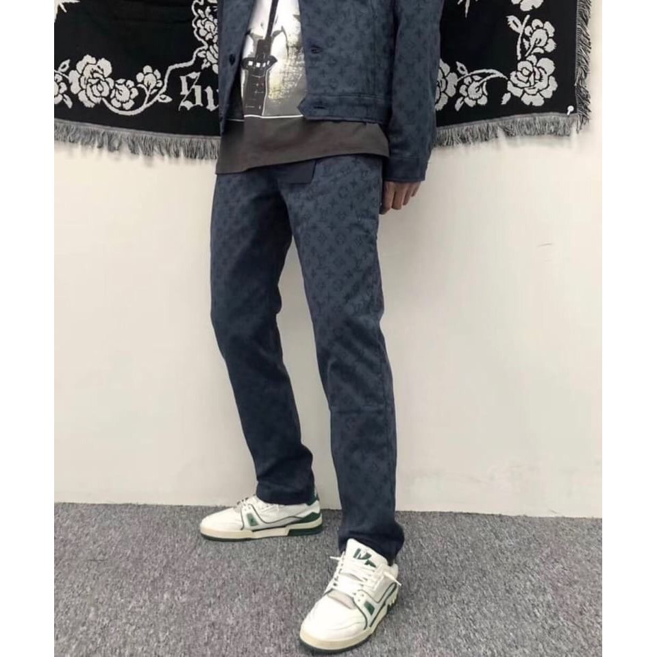 louis vuitton monogram slim jeans