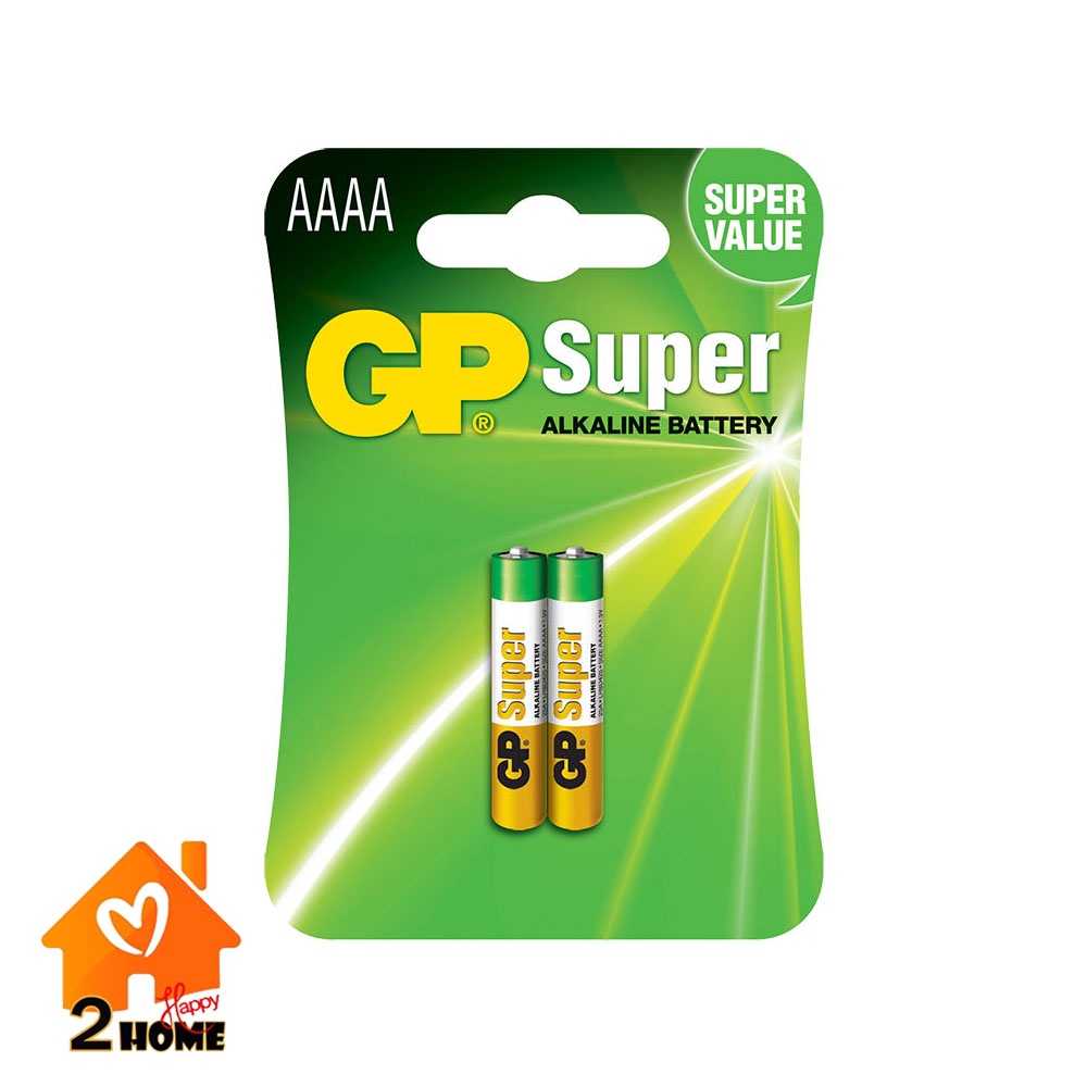 ถ่าน 4A GP Battery Super Alkaline AAAA x2 ถ่านอัลคาไลน์ 4A,LR8D425,E96 1.5V 1 แพค 2 ก้อน