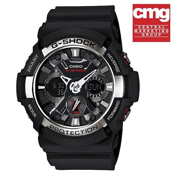 Casio G-Shock นาฬิกาข้อมือ รุ่น GA-200-1A สายเรซิ่น สีดำ - มั่นใจ ของแท้ 100% ประกัน CMG 1 ปีเต็ม