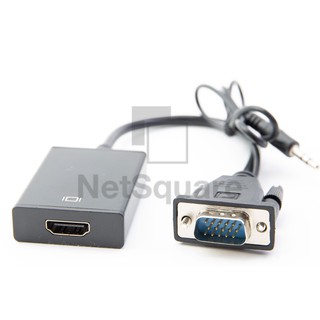 สายแปลง VGA + Audio 3.5mm to HDMI หัวแปลง