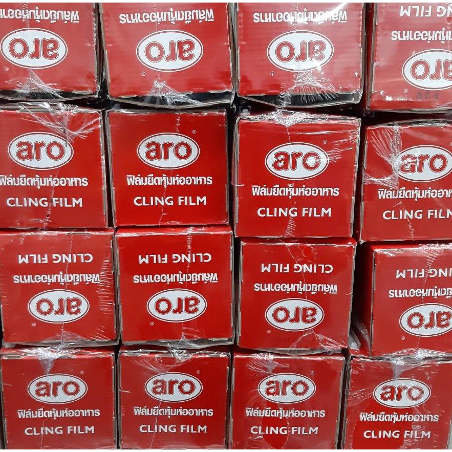 เอโร่ ฟิล์มยืดหุ้มห่ออาหาร 30 ซม. x 300 เมตร Aro สินค้าแมคโคร Makro ฟิล์มถนอมอาหาร ฟิล์มห่ออาหาร ฟิล