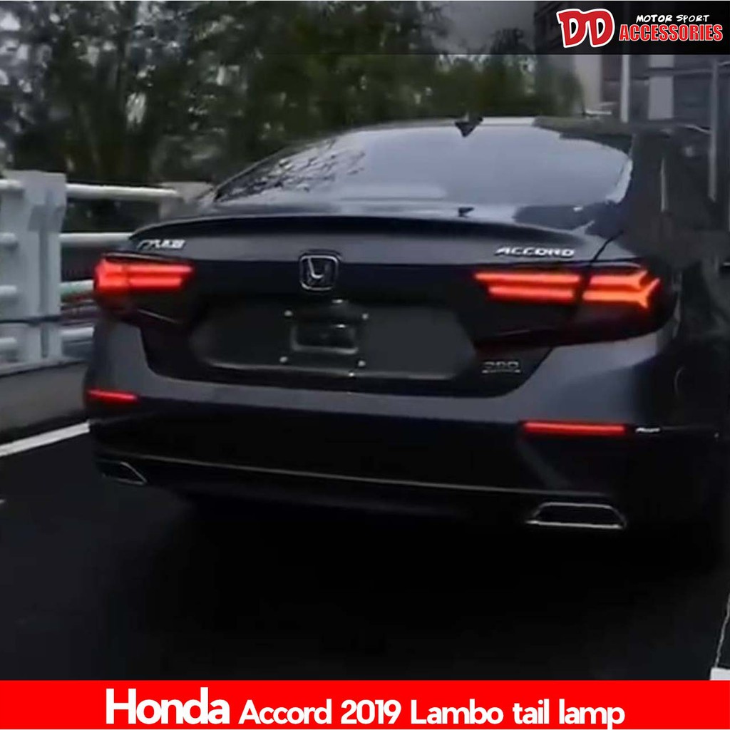 ไฟท้าย accord 2019 2020 2021 2022 G10 สีสโม๊ค ลาย Lambo V2 ลายใหม่ล่าสุด