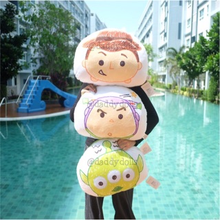 หมอนอิง Woody วู้ดดี้ &amp; Buzz Lightyear บัสไลท์เยียร์ &amp; Little Greenman กรีนแมน เอเลี่ยน 3ตา Tsum Tsum ซูมซูม 12นิ้ว