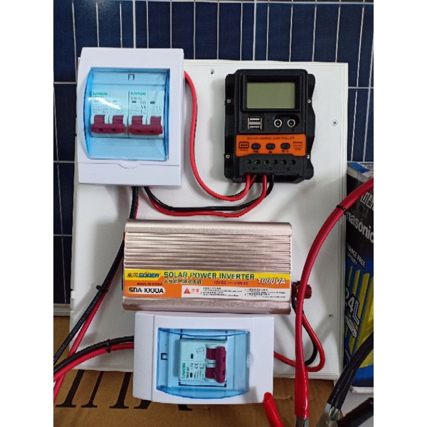 ชุดโซล่าเซลล์ประกอบสำเร็จ 1000W / ชุดนอนนา 1000W