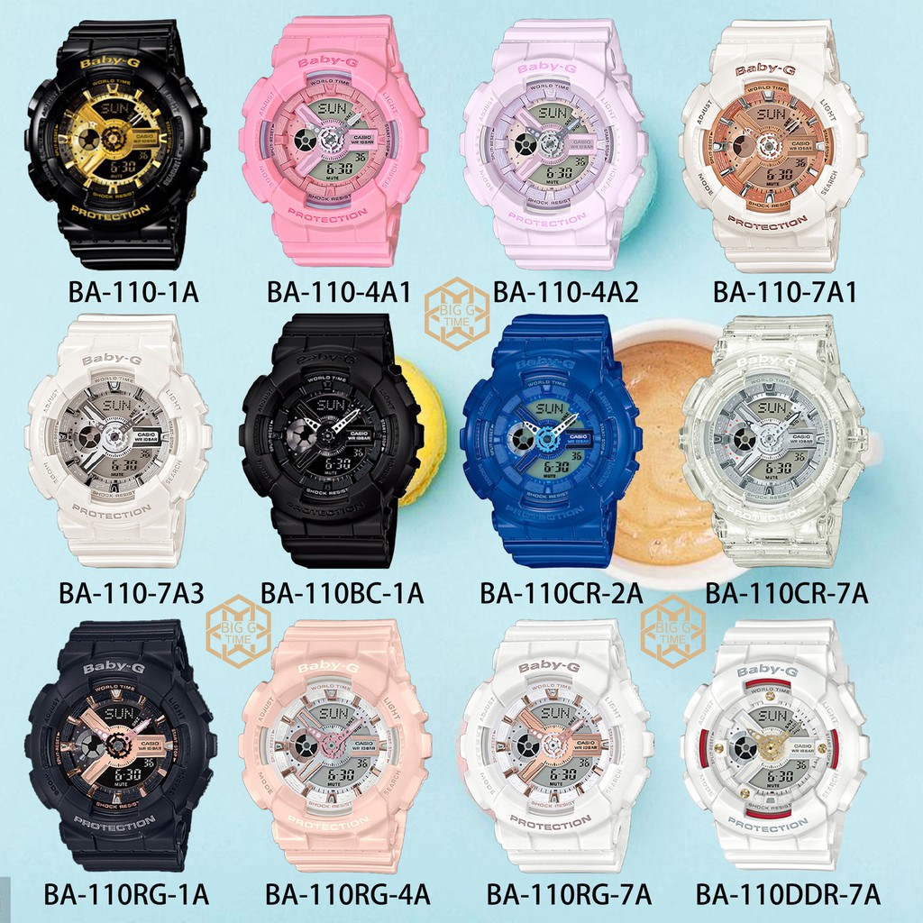 นาฬิกา CASIO Baby-G BA-110 Series รุ่น BA-110/BA-110BC/BA-110CR/BA-110CH/BA-110RG/BA-110DDR รับประกัน 1 ปี