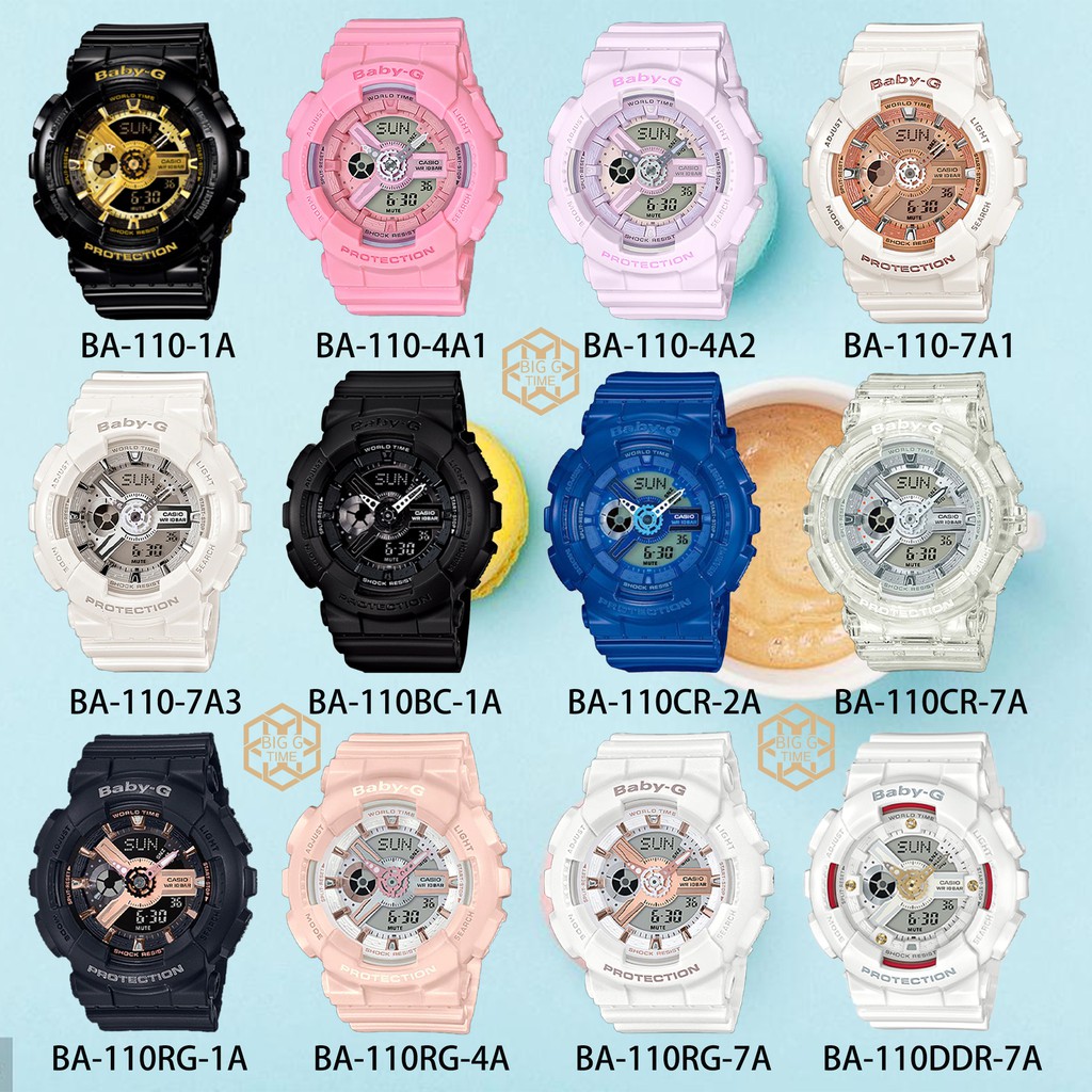 นาฬิกา CASIO Baby-G BA-110 Series รุ่น BA-110/BA-110BC/BA-110CR/BA-110CH/BA-110RG/BA-110DDR รับประกั