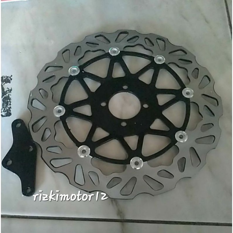 แผ่นดิสก์ดิสก์เบรกหน้าสําหรับ SUZUKI SHOGUN OLD / SATRIA 120 / TURNADO 300 มม. COPY TDR