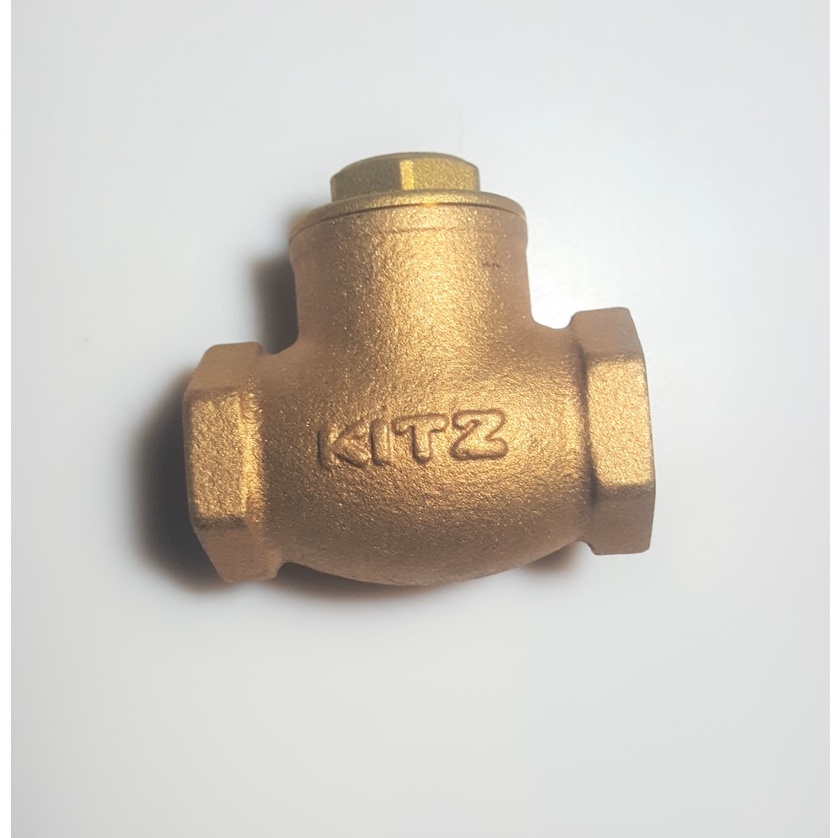 KITZ เช็ควาล์วสวิงทองเหลือง 1/2 นิ้ว Swing check valve Type R  จำนวน 1 ตัว