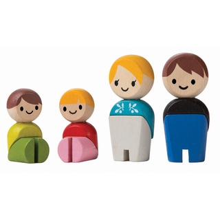 PlanToys 6264 Family ตุ๊กตาของเล่นชุดครอบครัว ของเล่น role play ของเล่นเสริมพัฒนาการ ของเล่นสำหรับเด็กอายุ 3 ขวบขึ้นไป