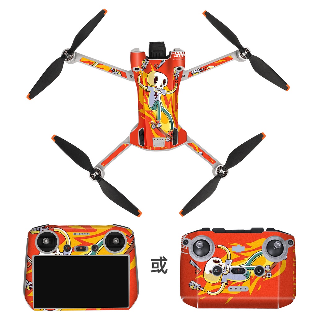 Sunnylife DJI Mini 3 PRO สติกเกอร ์ รูปแบบประณีตเหมาะสําหรับ DJI RC รีโมทคอนโทรลฟิล ์ มป ้ องกัน Body Machine Arm Film