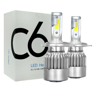 หลอดไฟหน้า2pcsH4/H7LED6000Kสีขาว