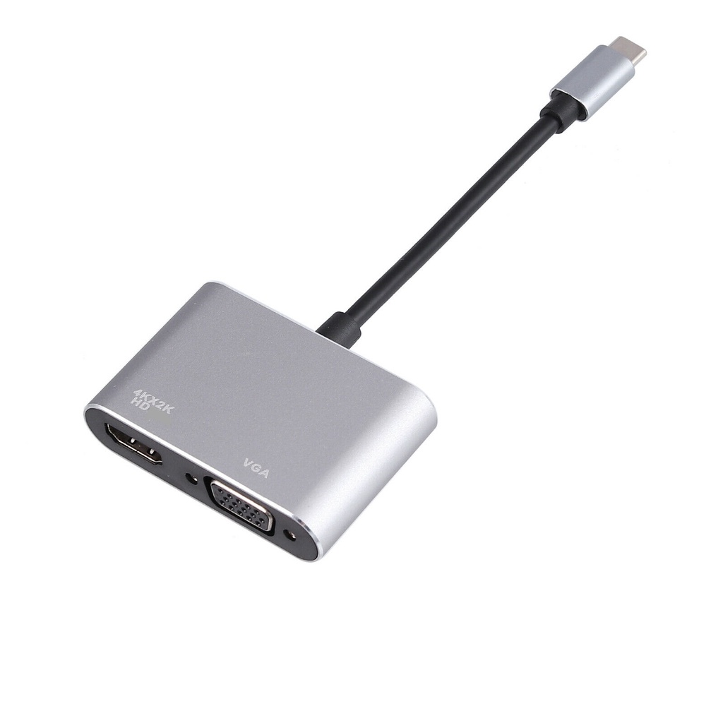 สายต่อมือถือภาพขึ้นจอทีวี Type C to 4K HD+1080P VGA Female Adapter Mac Laptop