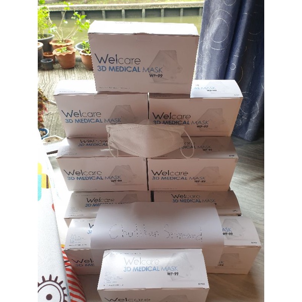 หน้ากากอนามัย welcare 3D สีขาว