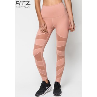 กางเกงโยคะ FITZ - 7/8 Legging - Princess Mesh II - Nude Pink